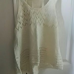 Tan crocheted top